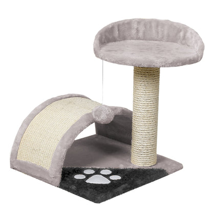 Ansamblu de Joaca Pisici Teno, 1 nivel, loc de relaxare, 42cm, gri deschis