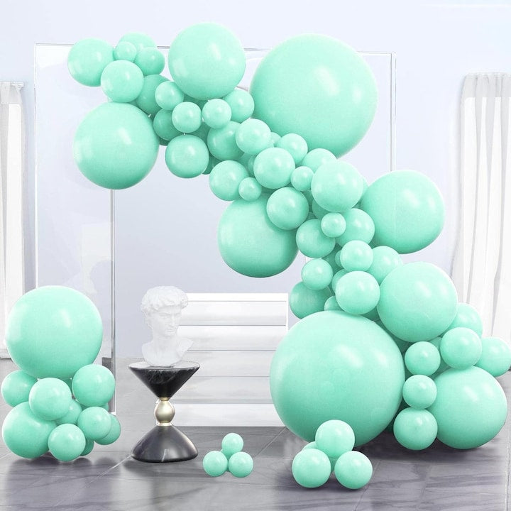 Set 100 Baloane Teno®, pentru Petreceri/Aniversari/Evenimente, o singura dimensiune, latex, turcoaz