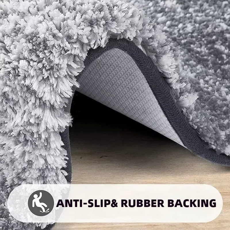 Covoras de baie Macvi® gri, super absorbant, antiderapant, spate aderent, moale si placut la atingere, usor de spalat