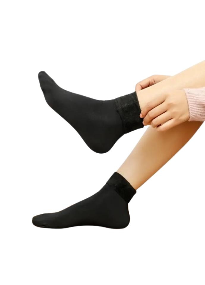 Set sosete termice Macvi, unisex, 2 perechi, negre, 80% poliester, 20% elastan, marime universala
