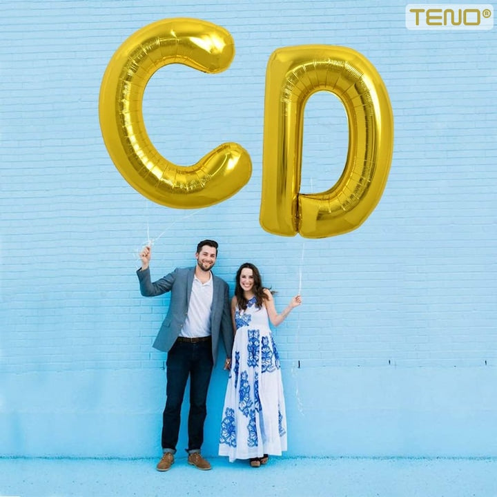 Balon in Forma de Litera D Teno®, metalizat, pentru Petreceri/Aniversari/Evenimente, rezistent, folie, gold, 40 cm