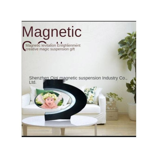 Rama Foto Plutitoare MACVI C Shape, LED Multicolor, Negru, 18x17x8.5cm