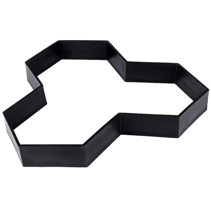 Matrita cu Contur pentru Turnat Pavaj Teno®, pentru beton amprentat sau piatra decorativa, imita piatra naturala, imbunatateste aspectul gradinii, plastic, model 2, 35 x 4 cm, negru