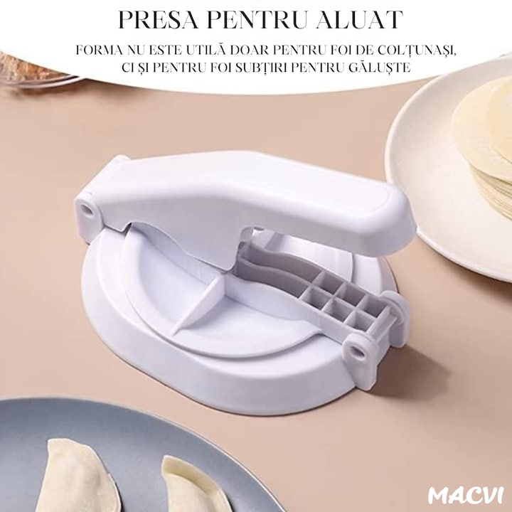 Forma de Patiserie Macvi® pentru Coltunasi, Ravioli sau Galuste, Alb