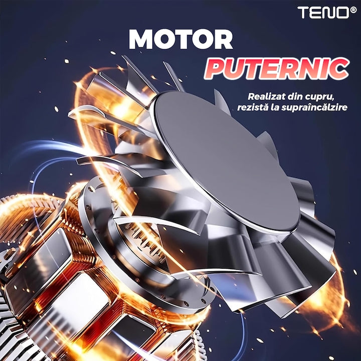 Curatator Electric Teno®, usor de utilizat, design portabil, cu acumulator, pentru fructe mici/usturoi/legume mici, 50 W, albastru