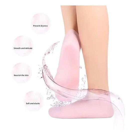 Set Sosete Hidratante Macvi® cu Gel Silicon pentru Calcaie Ingrijire Picioare 2 Buc Descriere produs: