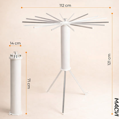 Uscator Rufe Macvi® Caracatita cu 1 Nivel Design Pliabil, Picioare Stabile, Ideal pentru Uscare Rapida in Spatii Mici, Aluminiu