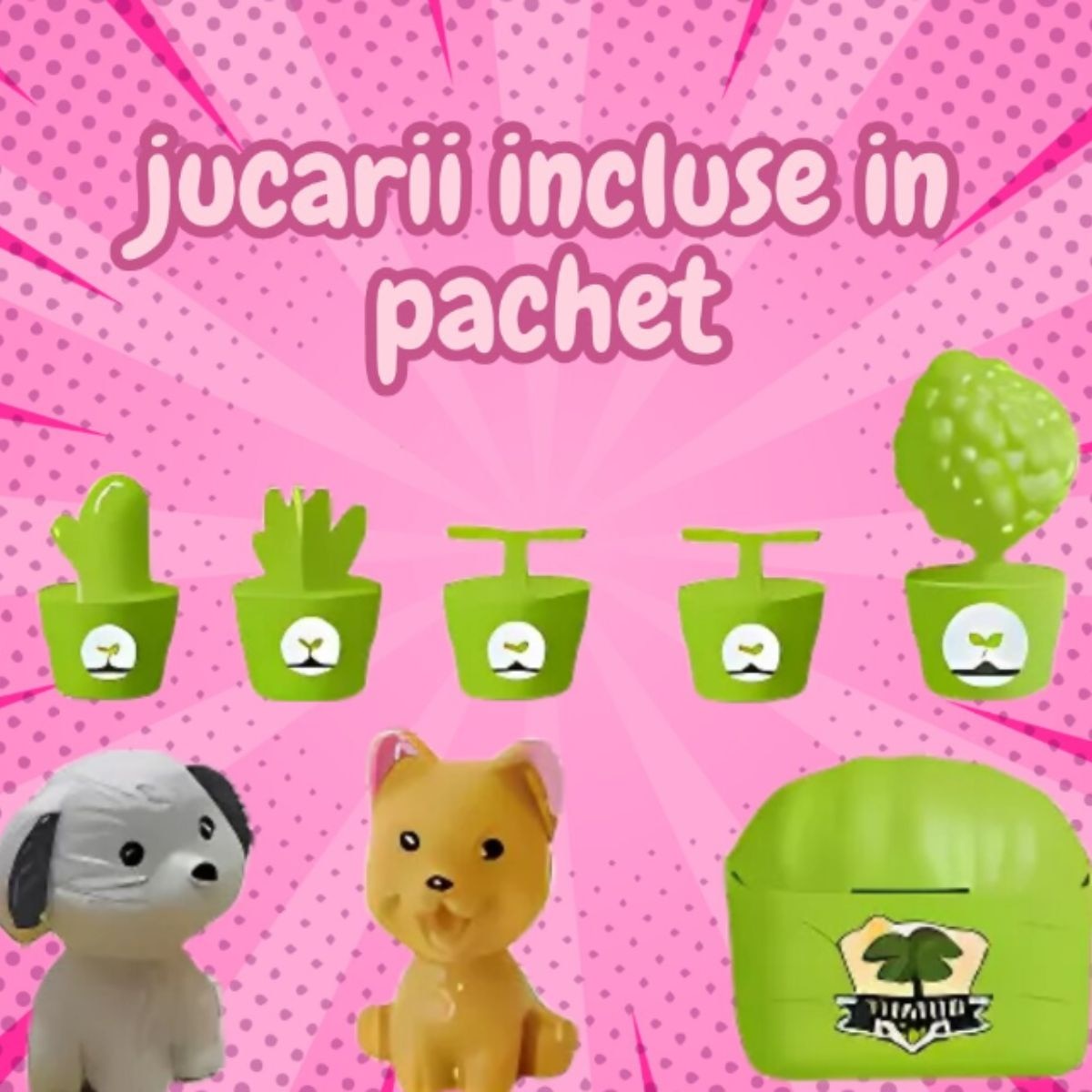 Casuta pentru Papusi Macvi® 44 Piese cu Lumini Sunete Mobilier si Accesorii Roz Multicolor