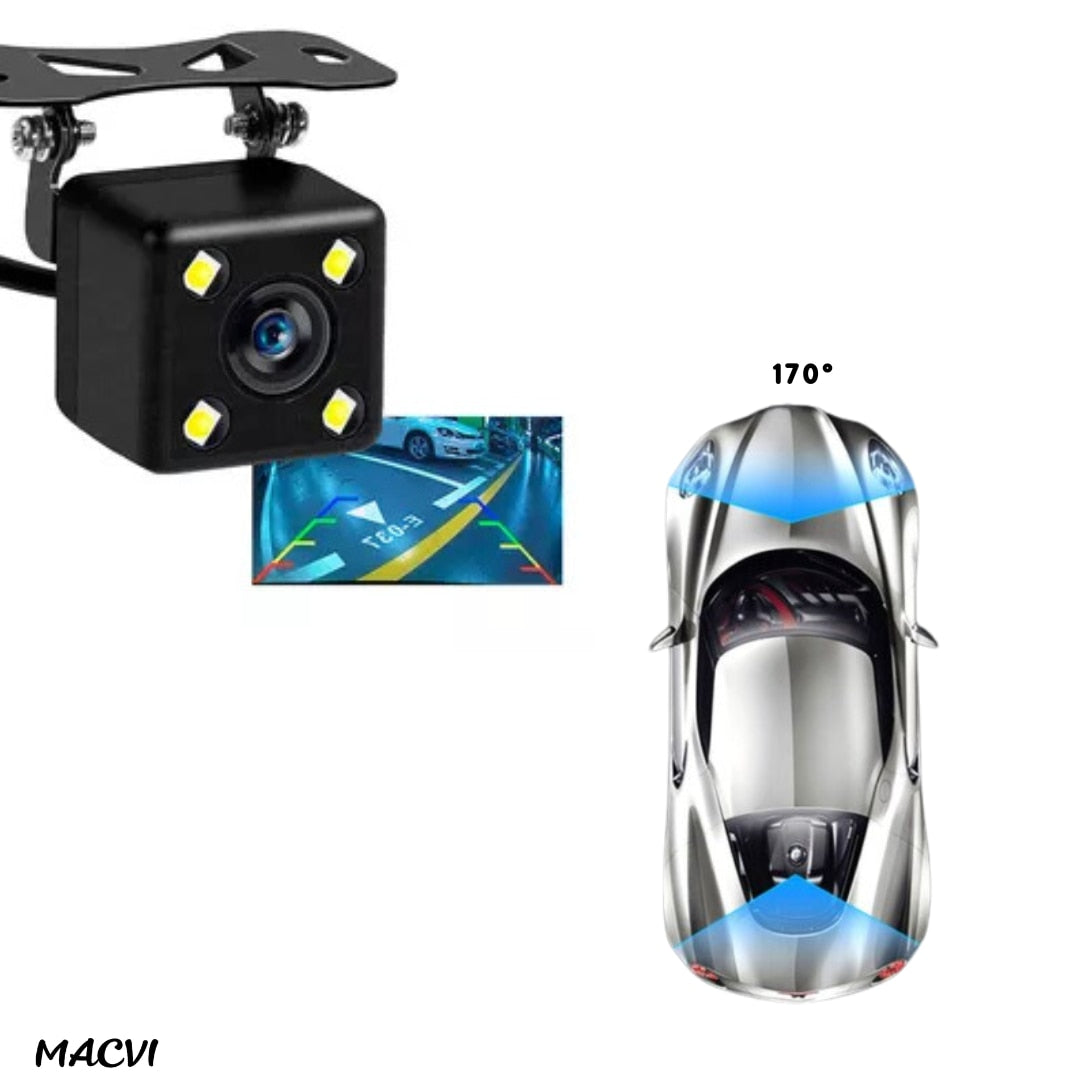 Oglinda Auto DVR Macvi® cu Camera Dubla, Slot micro SD,Camera Marsarier,Full HD