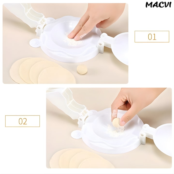Forma de Patiserie Macvi® pentru Coltunasi, Ravioli sau Galuste, Alb