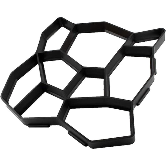 Matrita cu Contur pentru Turnat Pavaj Teno®, pentru beton amprentat sau piatra decorativa, imita piatra naturala, imbunatateste aspectul gradinii, plastic, model 14, 35 x 4 cm, negru
