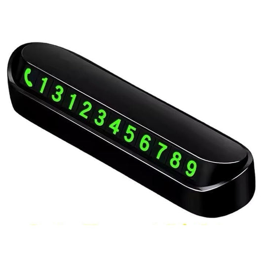 Suport numar telefon auto, MACVI, afisaj retractabil, negru, 13x3.5x2.6cm, set cu placute magnetice
