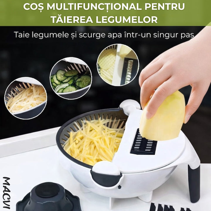Razatoare Smart Macvi® Vet Basket pentru Legume, cu Bol pentru Prespalare