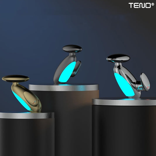 Baterie chiuveta Teno, cap retractabil, iluminare LED, crom/gri