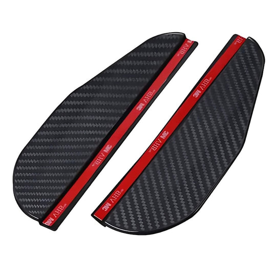 Set deflectoare oglinzi auto Macvi, fibra de carbon, negru, 185mm