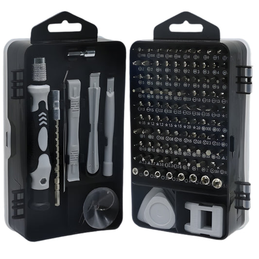 Set Surubelnite de Precizie Macvi® 115 in 1, 98 Biti Magnetici din Otel Carbon, Trusa Profesionala pentru Reparatii Telefoane, Laptopuri, Electronice, Cutie Compacta