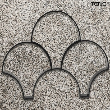Matrita cu Contur pentru Turnat Pavaj Teno®, pentru beton amprentat sau piatra decorativa, imita piatra naturala, imbunatateste aspectul gradinii, plastic, model 7, 51.5 x 35.5 x 4 cm, negru