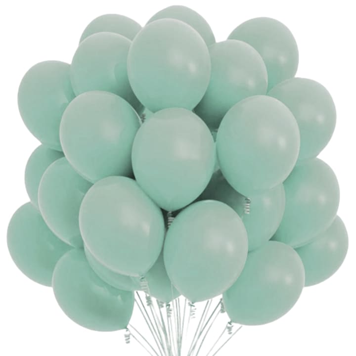 Set 100 Baloane Teno®, pentru Petreceri/Aniversari/Evenimente, o singura dimensiune, latex, turcoaz
