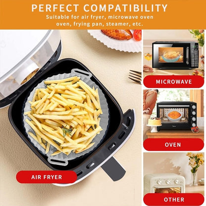 Set 4 Tavi Silicon Air Fryer Macvi, Reutilizabile, Multicolor, 20x17x5cm