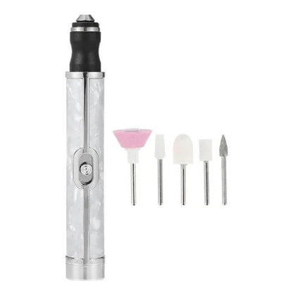 Set profesional electric pentru ingrijirea unghiilor Macvi® reincarcabil USB 20000 RPM, Baterie 500 mAhcu freze pentru manichiura si pedichiura