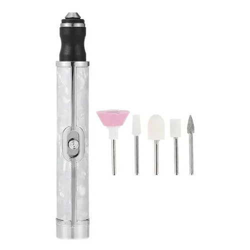 Set profesional electric pentru ingrijirea unghiilor Macvi® reincarcabil USB 20000 RPM, Baterie 500 mAhcu freze pentru manichiura si pedichiura