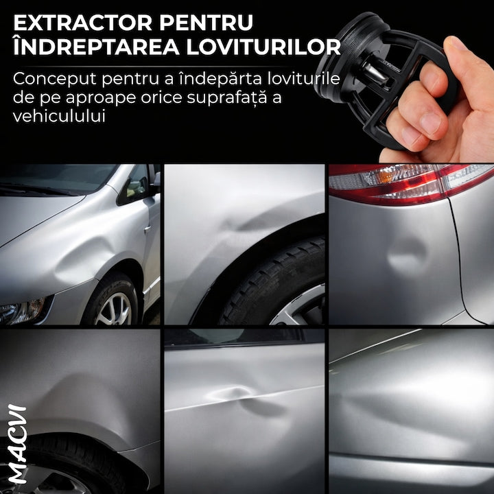 Ventuza puternica Macvi® pentru indepartarea indoiturilor auto, reparare caroserie, diametru intre 5 si 8 cm