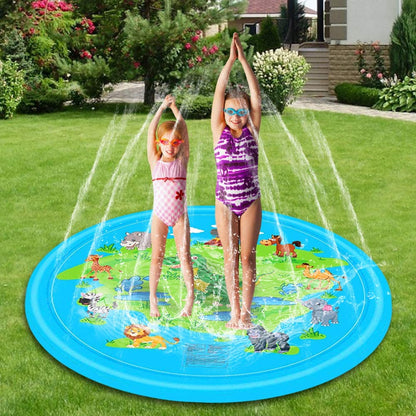 Piscina cu stropitoare, MACVI SummerFun X2, 170 cm, Albastru, pentru copii