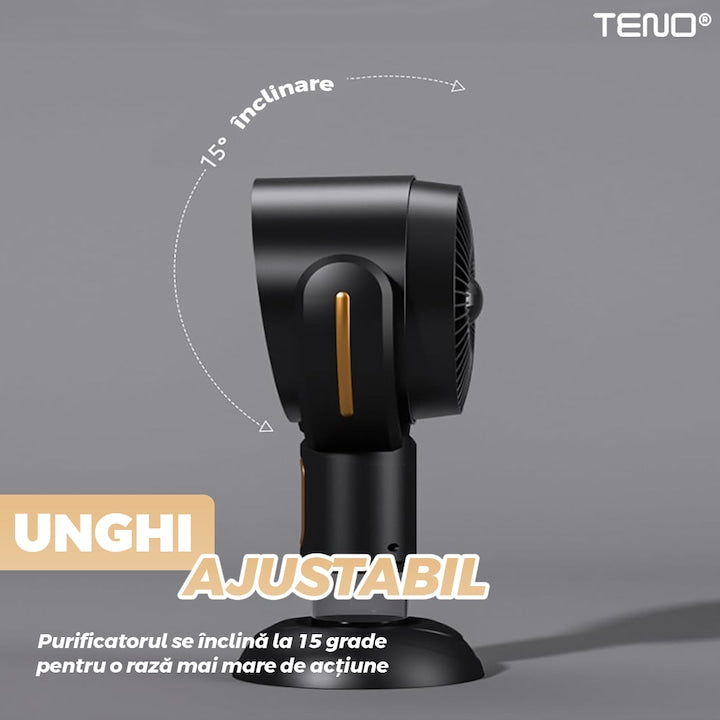Ventilator de Masa Teno®, purificator de aer, hota de ulei si abur, compartiment pentru ulei, inclinabil, structura stabila, rezistenta ridicata, auriu