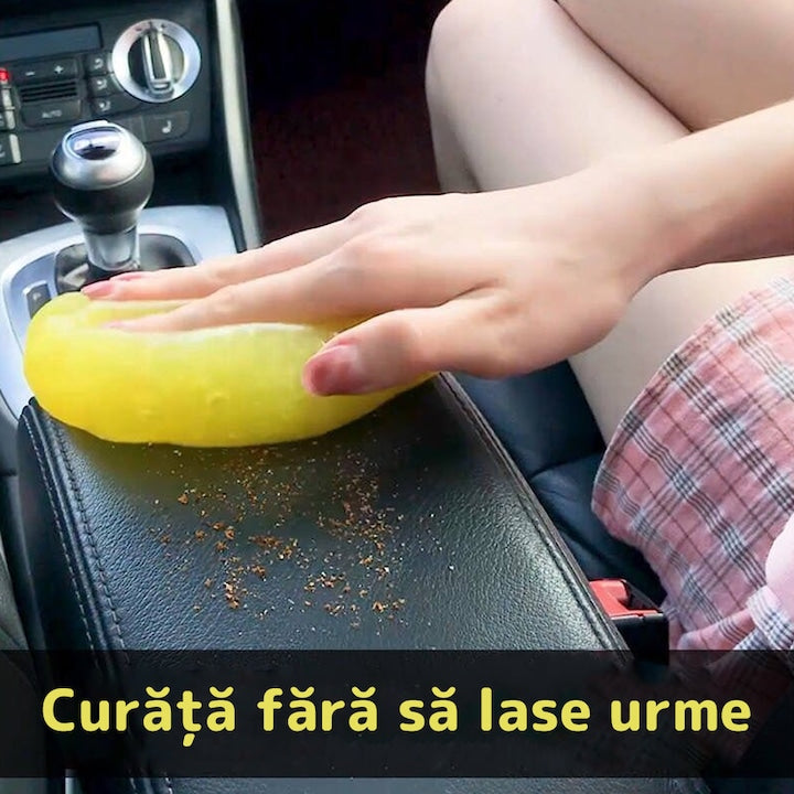 Slime pentru Curatat Spatii Greu Accesibile Teno®, Super Clean, interior auto, tastatura, uz casnic, galben