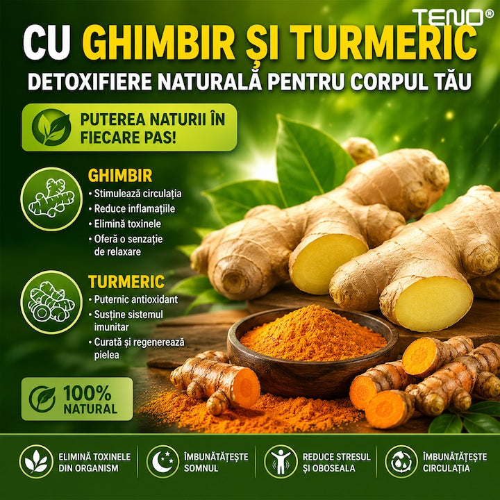 Set 10 de plasturi KINOKI Teno®, pentru detoxifiere, ingrediente naturale, turmeric, imbunatatesc somnul, energizeaza, adezivi, auriu