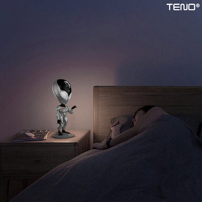 Proiector de Lumini Teno®, tip extraterestru, cu telecomanda si timer pentru durata de iluminare, 8 moduri de proiectie, rotire 360 de grade, ajustare luminozitate, gri