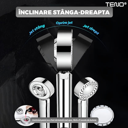 Para de Dus Dubla Teno®, recipient de sapun incorporat, 2 moduri de utilizare, mod presiune ridicata, mod spa, usor de utilizat, operare fara butoane, gri