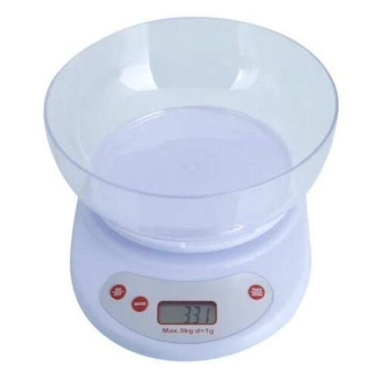 Cantar de Bucatarie Macvi® cu Bol, 5 Kg, Display LCD, Inchidere Automata