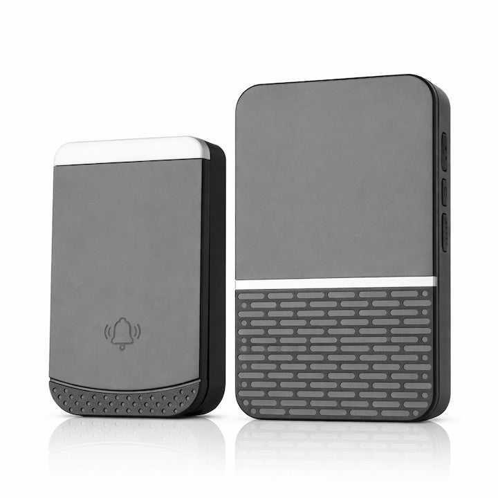 Sonerie fara fir Macvi®, wireless, 260 m raza, 4 niveluri volum, rezistenta apa IP44, fixare dubla, negru
