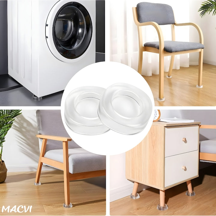 Suporturi Antisoc si Antiderapante Macvi® pentru Picioarele Masinii de Spalat , Stabilitate si Protectie