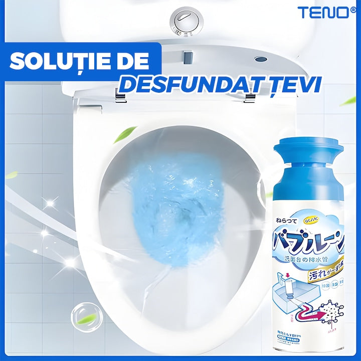 Solutie Desfundat Tevi Teno®, universala, pentru chiuveta/cada/scurgeri, actiune rapida, efect instant, usor de utilizat, 500 ml