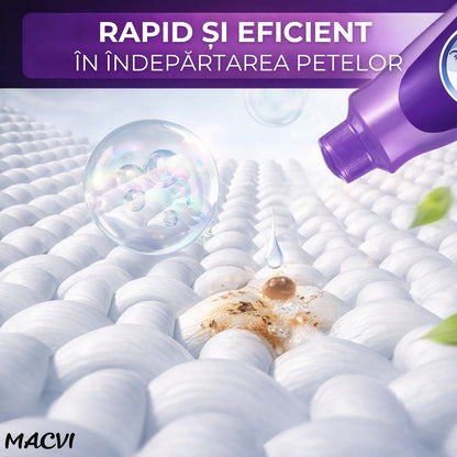 Detergent lichid pentru indepartarea petelor Macvi®, cu enzime active, pentru toate tipurile de haine, 120 ml, actiune imediata