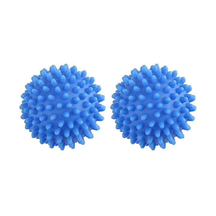 Set 2 Bile pentru Masina de Spalat si Uscator Teno®, reduc timpul de uscare al hainelor, ajuta impotriva sifonarii si incurcarii hainelor, previn incarcarea statica, compacte, reutilizabile, albastru