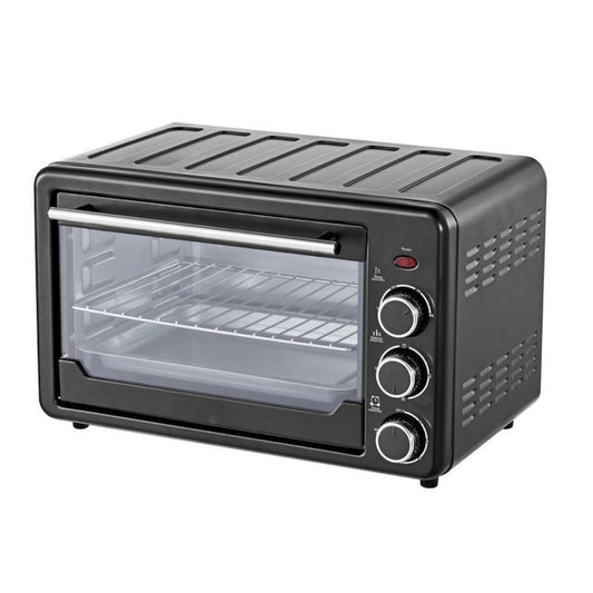 Cuptor Electric Multifunctional 25L, 1500W, Inox, Temperatura Reglabila 90-250°C, Timer 60 min, Functii Coacere, Prajire, Mentinere Cald, Accesorii Incluse
