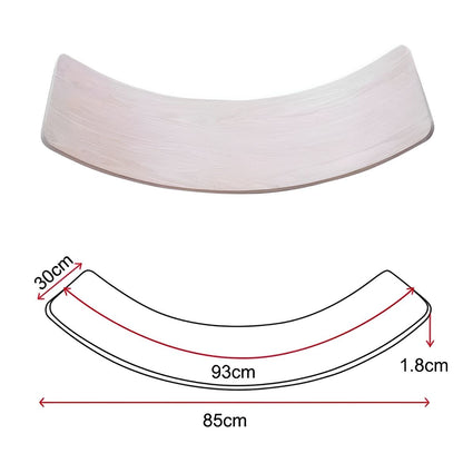 Placa Balans Macvi® din Lemn Balance Board Copii 3+ Echilibru Motricitate Fitness 80 cm Albastru