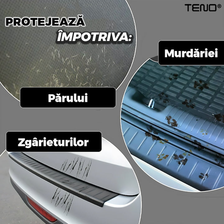 Husa Auto Protectie si Transport Animale Teno®, anti-zgarieturi, waterproof, impermeabila, accesoriu inclus, materiale rezistente, fermoar, negru