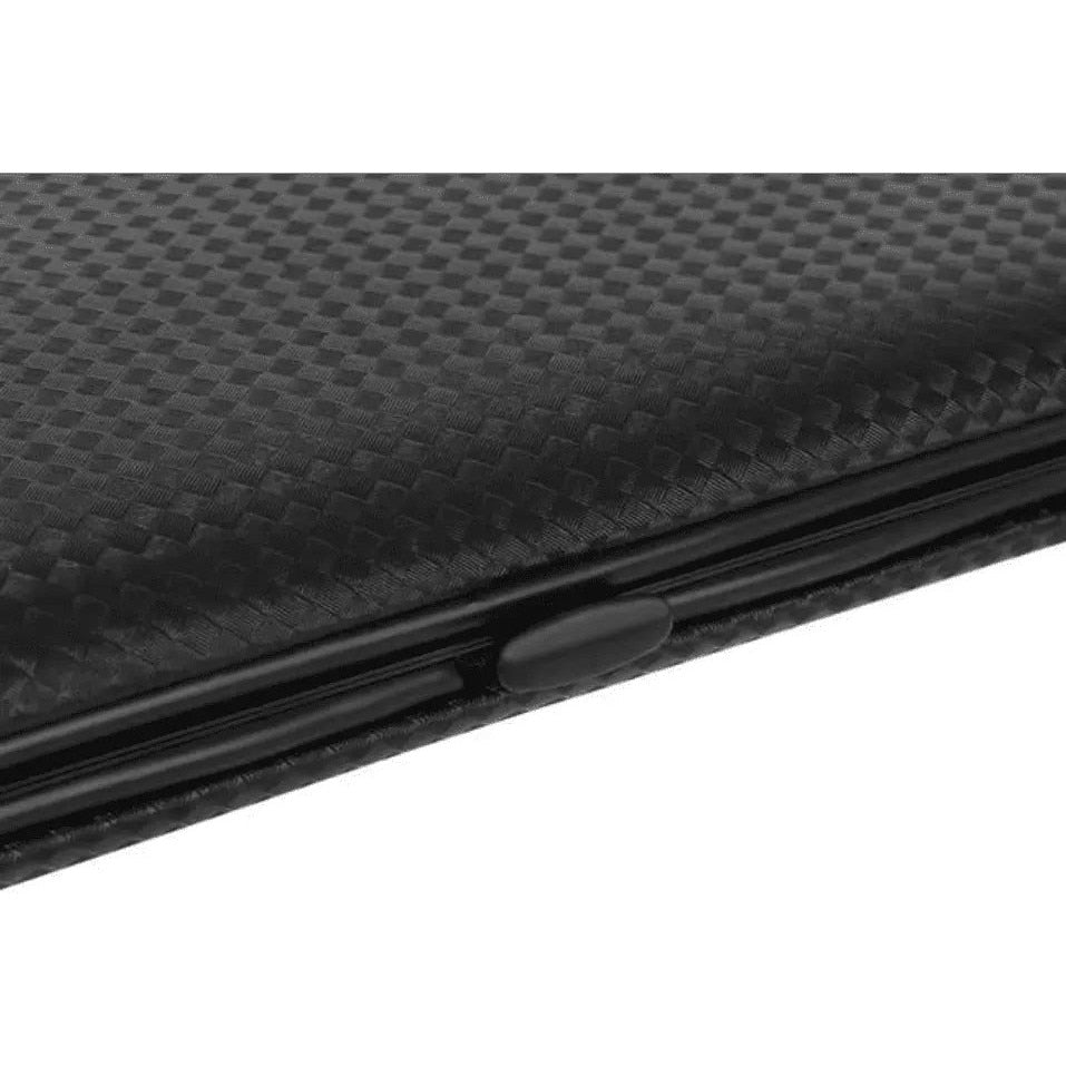 Set manichiura pedichiura Macvi® 15 piese din inox cu husa din piele ecologica si interior de velur sintetic rosu pentru ingrijirea completa a unghiilor