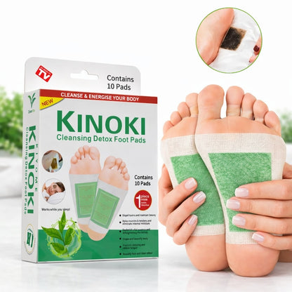 Set 10 Plasturi Plasturi Detox KINOKI Macvi® pentru Picioare cu ceai verde, Detoxifiere Naturala, Eliminare Toxine, Reducere Miros Neplacut, Imbunatatire Somn, Relaxare si Revitalizare