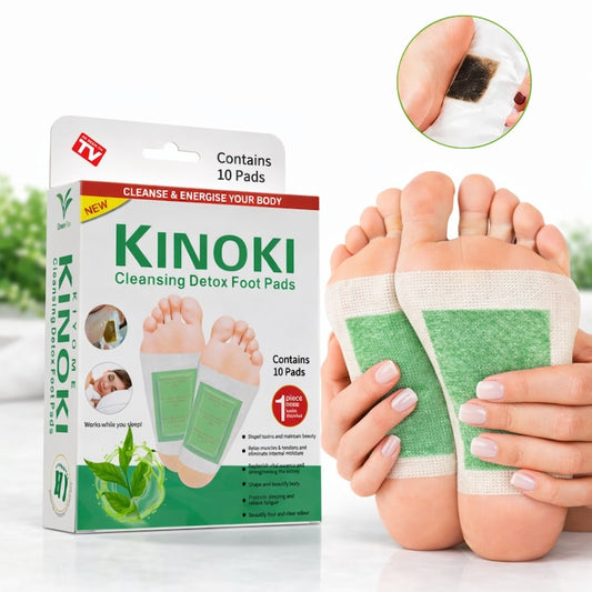 Set 10 Plasturi Plasturi Detox KINOKI Macvi® pentru Picioare cu ceai verde, Detoxifiere Naturala, Eliminare Toxine, Reducere Miros Neplacut, Imbunatatire Somn, Relaxare si Revitalizare