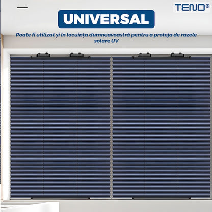 Parasolar Auto Retractabil Teno®, pliabil, universal, pentru masina/jaluzea, fereastra, montare usoara, ventuze de prindere, protectie UV, waterproof, 120x46 cm, negru