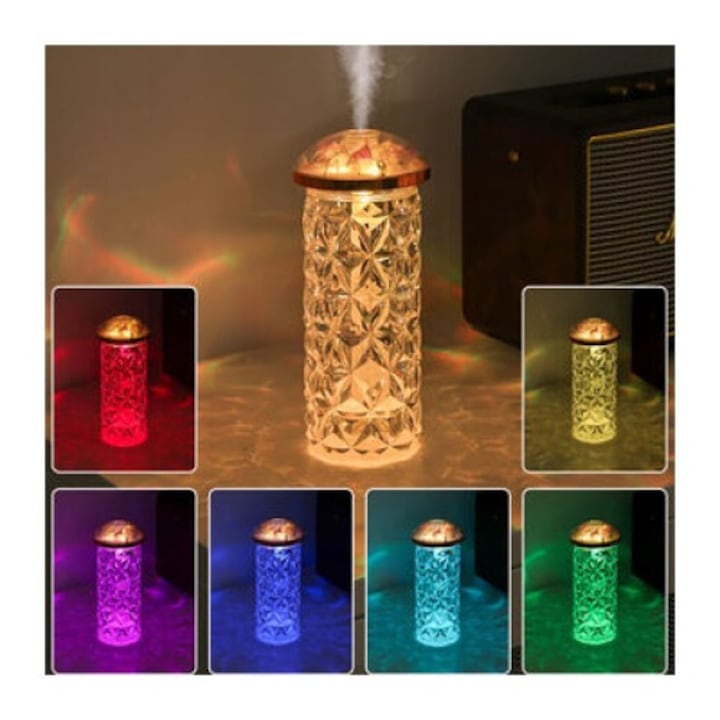 Umidificator Macvi® cu Iluminare RGB, Capacitate 900 ml