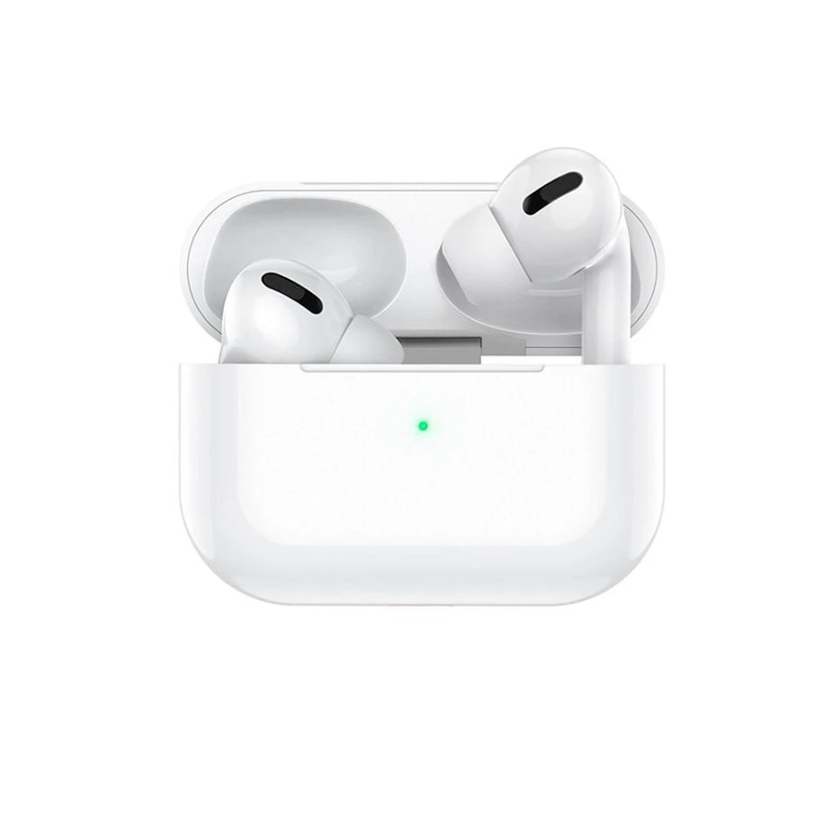 Casti wireless Air Pro 3 Macvi®, compatibile Android/iPhone, HD audio/ voce, dual HD true stereo, performanta, confort, cutie de incarcare portabila, autonomie 24 h, control tactil inteligent, Alb