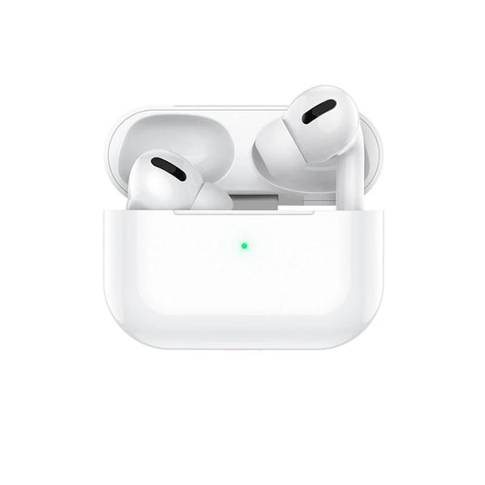 Casti wireless Air Pro 3 Macvi®, compatibile Android/iPhone, HD audio/ voce, dual HD true stereo, performanta, confort, cutie de incarcare portabila, autonomie 24 h, control tactil inteligent, Alb