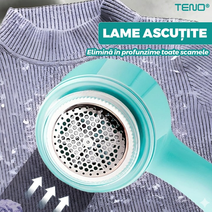 Aparat electric de curatat scame Teno, putere ridicata, ergonomic, turcoaz