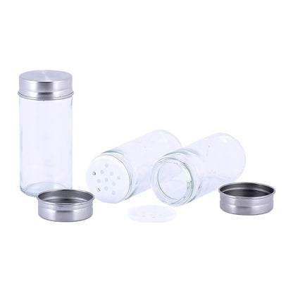 Set Condimente Macvi® Rotativ cu 12 Borcane Sticla Suport Bambus Carusel Bucatarie